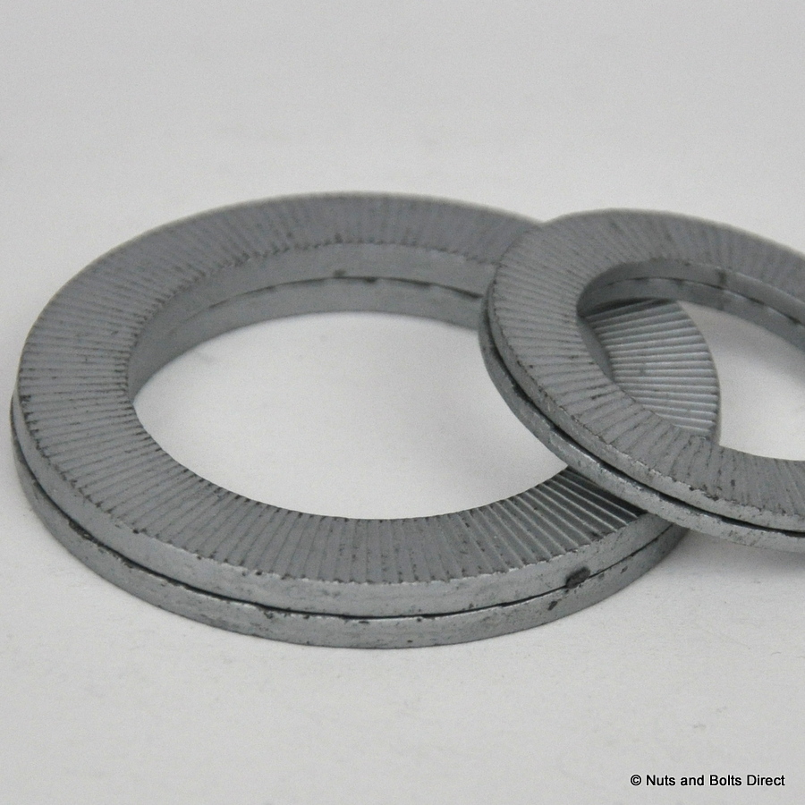 M16 Heico Lock Washer, Standard Diameter, Steel, Delta Protekt Zinc Flake